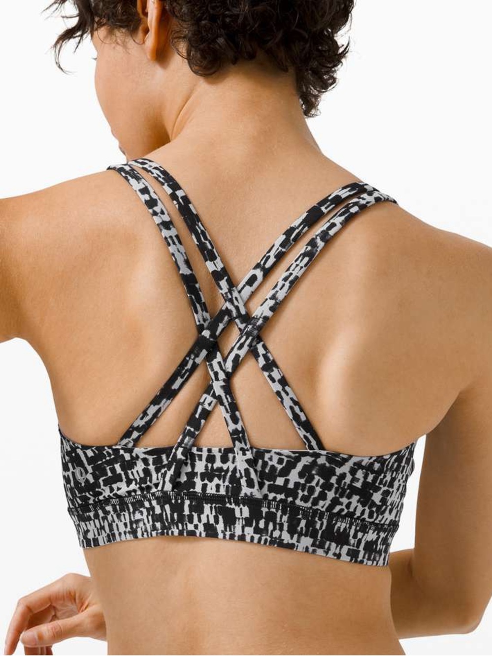 Lululemon Energy Bra in Black Patterned Women’s Size 6